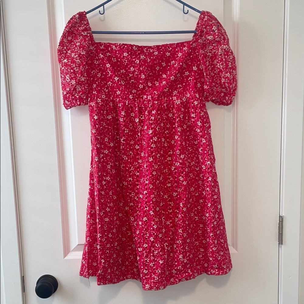 Maeve Pink Floral Mini Dress